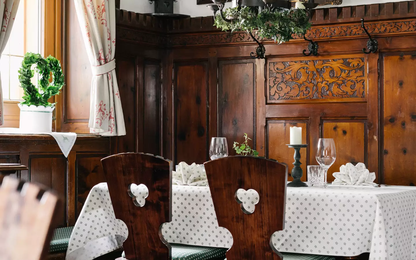 Historische Stube im Hotel Bräu